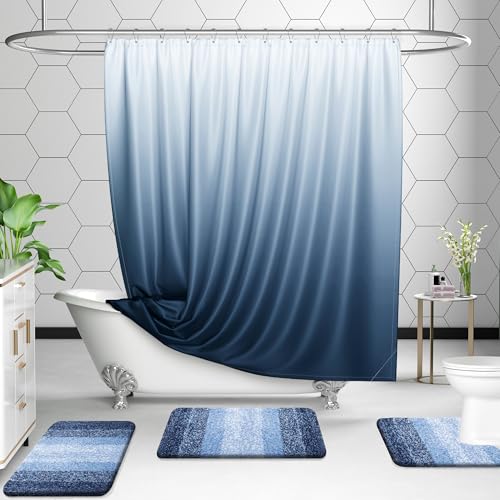 Luxury Toilet Rugs U (24" X 20" Contour Rug / Navy)