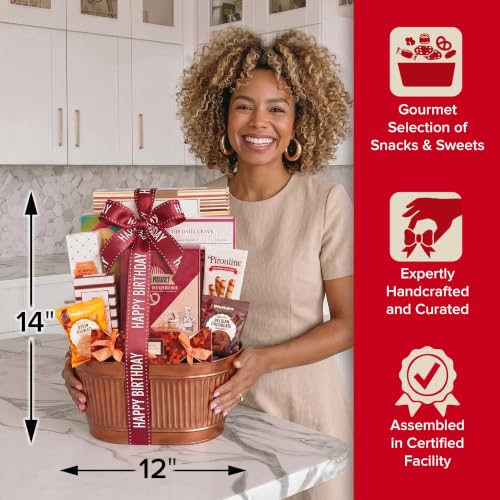 Birthday Gift Basket Wishes with Fun & Enjoyable Snacks