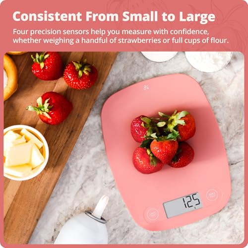 Food Scale Slim & Compact Build (Coral Pink)