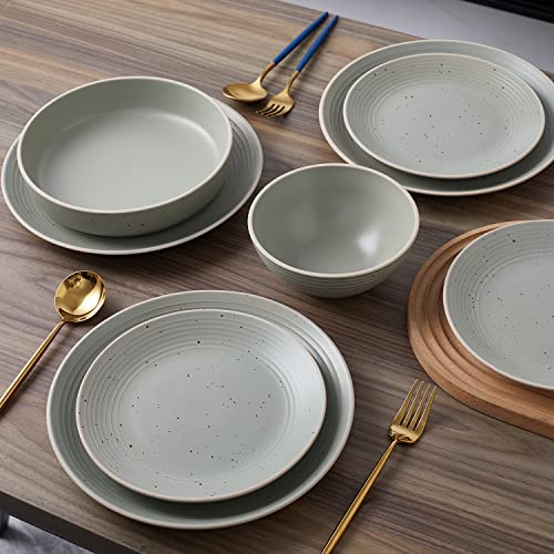 Lauren Stoneware (16-Piece Service for 4 / Green)
