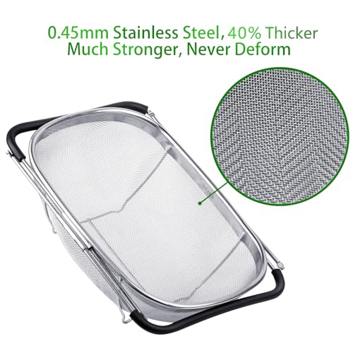 6 Quart Large Over The Sink Colander