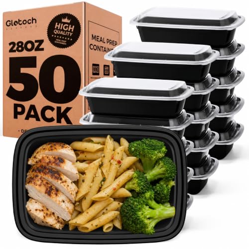 Glotoch Meal Prep Containers with Lids (28oz-50pc)