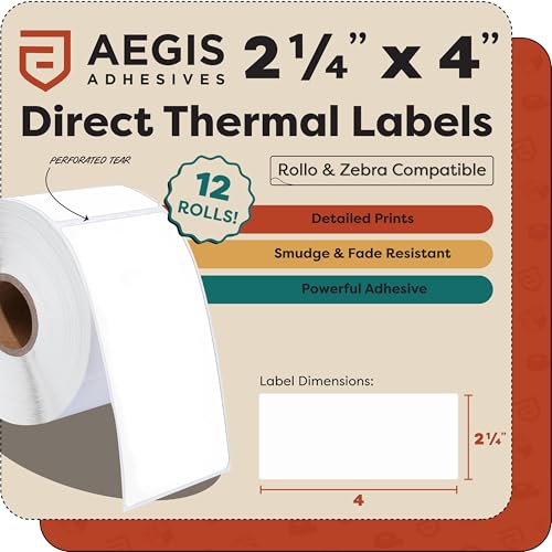 2.25" X 4" Direct Thermal Labels (2.25" X 4")