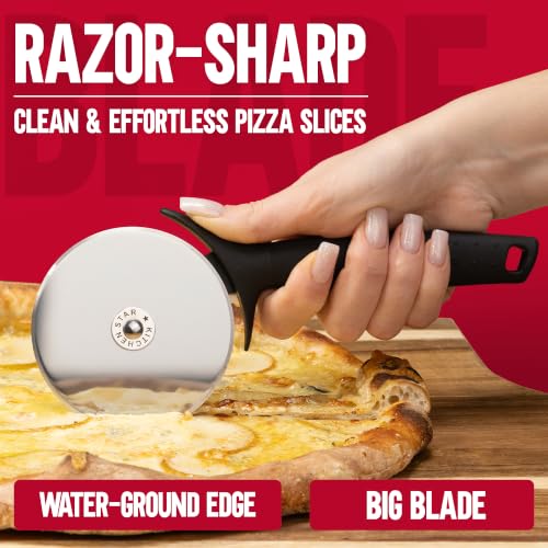 Pizza Cutter Wheel (9 Inch / Silver)