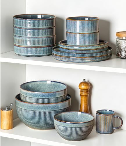 Ceramic Mixing Bowls Set of 3 (Ceylon Blue / Set of 3)