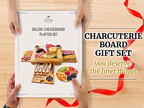 Premium Bamboo Cheese Board Set (Deluxe Set)
