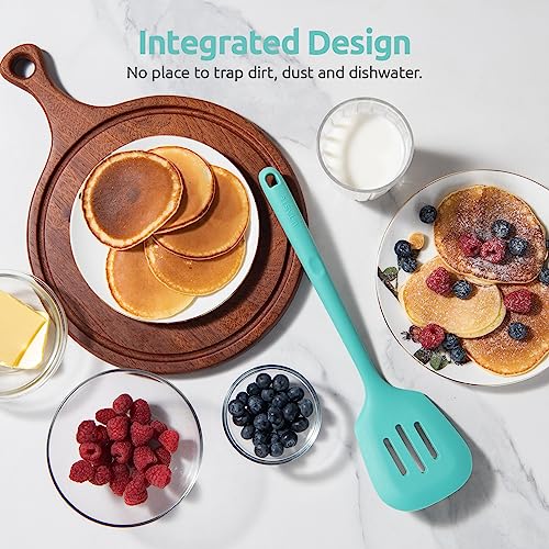 Silicone Turner Slotted Spatula (Aqua Sky / 13.6")