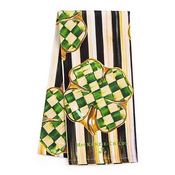 Cotton Dish Towel (Dancing Clovers / 1-Pack)
