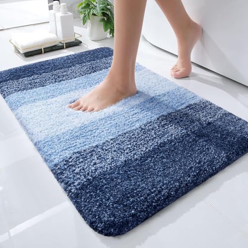 Small Bathroom Rugs 24x16 (24" X 16" / Navy)