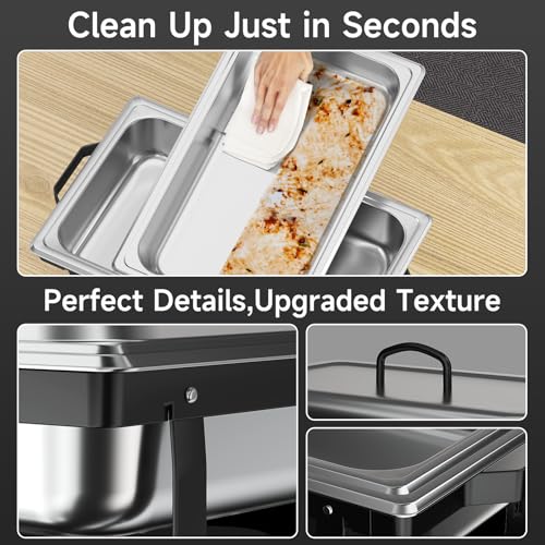 Chafing Dishes for Buffet 4 Pack (2 / Black)