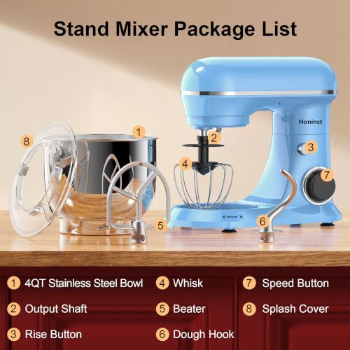 4QT Electric Stand Mixer (Light Blue)
