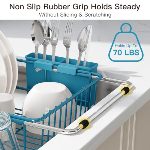 Blue Dish Drying Rack in Sink (Blue / For 12"-30"w Sink)