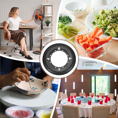 3Pcs 9 Inch Rotating Bearing Plate (Black / 9 Inch)