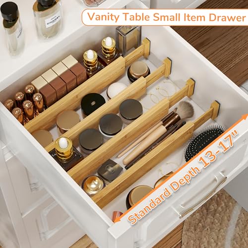 Bamboo Expandable Drawer Dividers (Natural / 2''H, 13.3''-19''L)