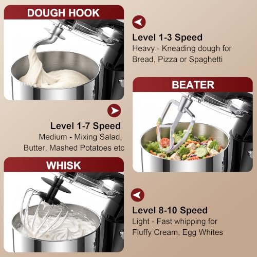 4QT Electric Stand Mixer (Black)