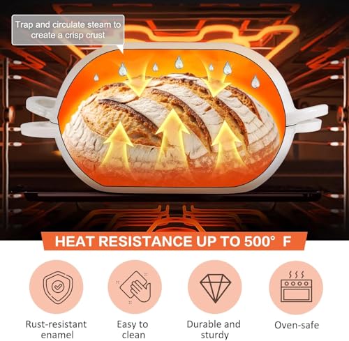 2.5 QT Enameled Cast Iron Sourdough Bread Oven (Caramel / 2.5 QT)