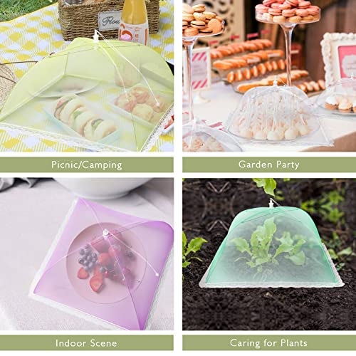 7 Pack Colorful Food Covers Food Tent for Outside Mesh to Keep Bugs away