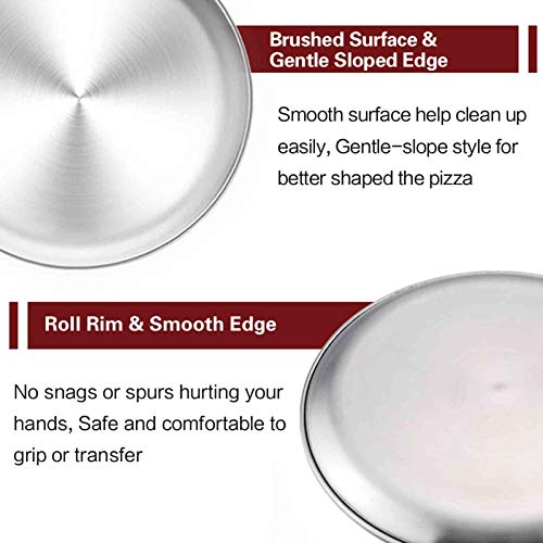 Pizza Pan 12 inch Pizza Pan Stainless Steel Pizza Oven Pan Tray (12 Inch)