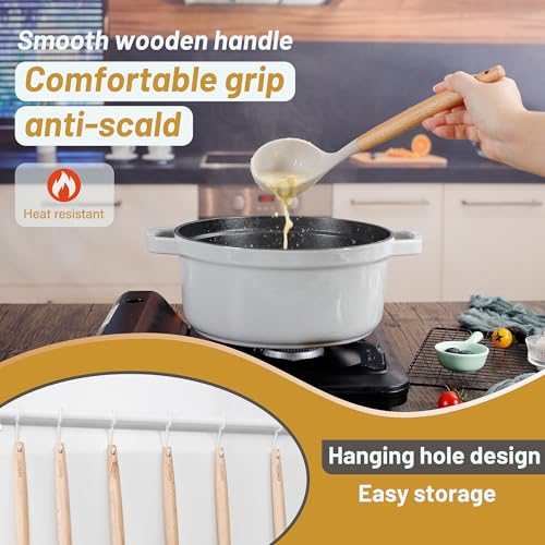 Silicone Kitchen Utensils Set (Khaki)