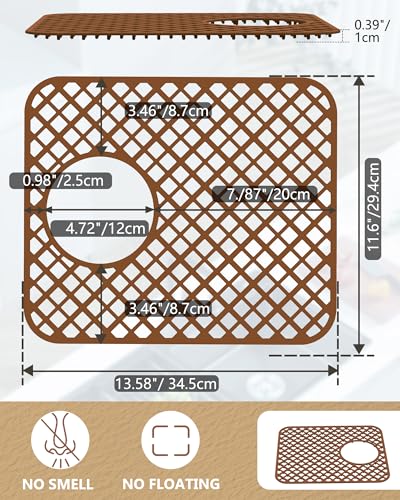 2 Pack Silicone Sink Protectors for Kitchen Sink (Coffee)