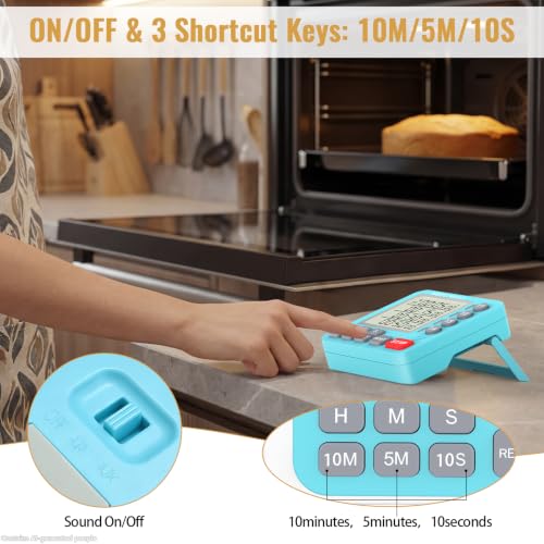 Digital Dual Kitchen Timer (Blue)
