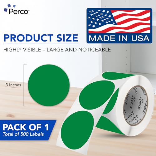 Green Round Circle Dot Sticker 3 (Green - Dark / 3 Inch)