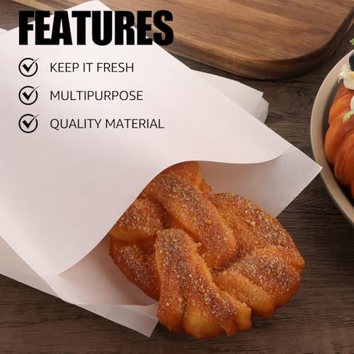 800 Pack Paper Sandwich Bags 8x6 inch Wax Paper Bags (White-800PCS / 8x6 inch)