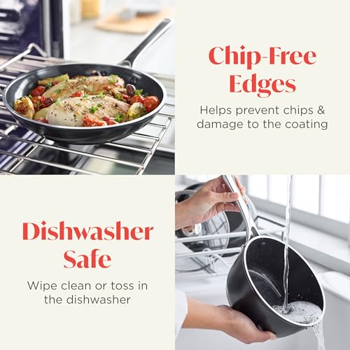 Orfeo 10 Piece Nonstick Cookware Set (10 Piece Cookware Set / Black)