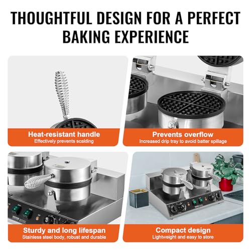 Commercial Waffle Maker (2*4Pcs)