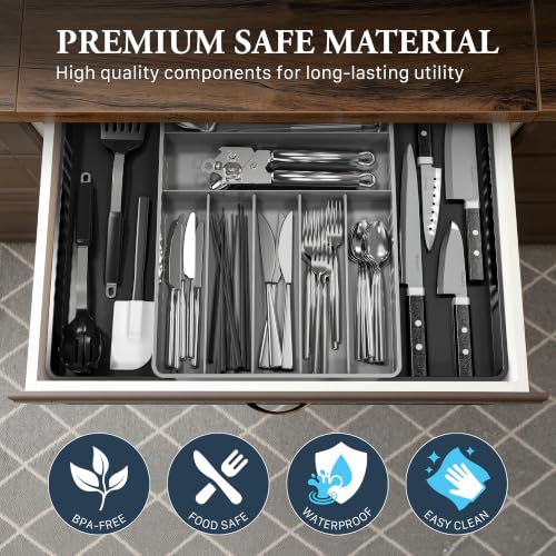 Expandable Kitchen Drawer Flatware Organizer