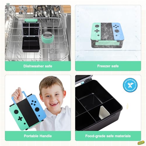 Game Bento Box for Kids (Blue-Green)