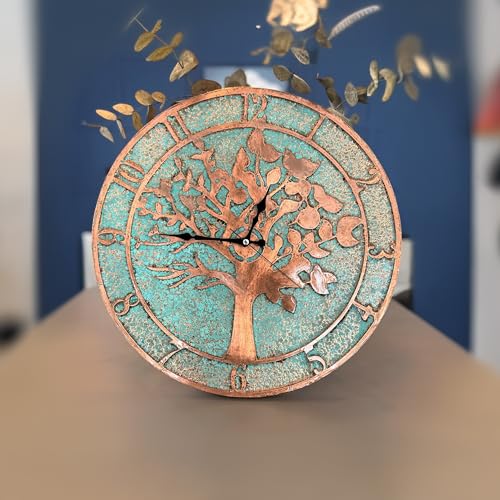 Handmade Copper Wall Clock Artisan Touch in Every Piece (Eternal Tree / 24)