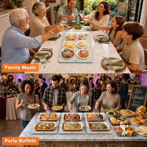Warming Mat for Food 24"x15" (X Large Size: 24"x15" / Khaki)