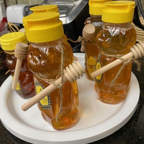 50 Pack Wooden Honey Dippers (8cm)