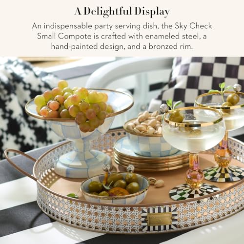 Enamel Compote (Small / Sky Check)