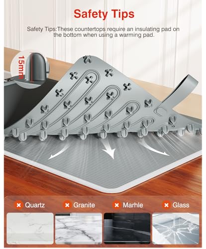Warming Mat for Food (Dark Grey / Large)
