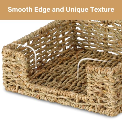 Napkin Holder Wicker Woven Basket Kitchen Decor for Table Dinner Paper Tray