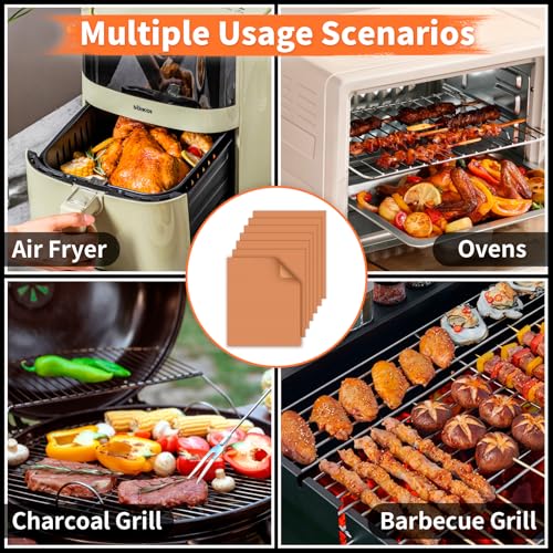 Grill Mats for Outdoor Grill (Copper 7pcs)