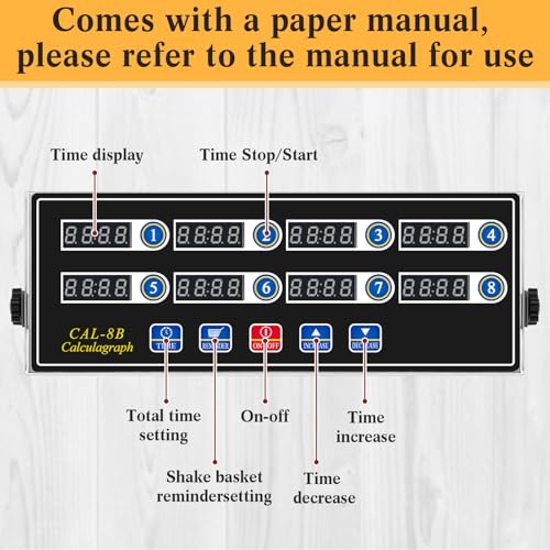 3 Pack 8 Channel Kitchen Timers for Cooking (8 Channel)