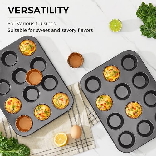Muffin Pans with 120 Natural Parchment Liners