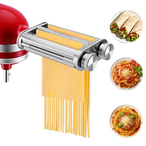 Pasta Maker Attachment for KitchenAid Mixers (Upgraded Version)