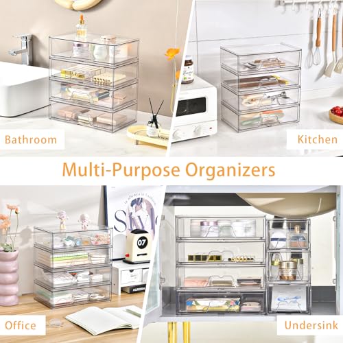 5 Pack Makeup Organizer Stackable (5 Count)