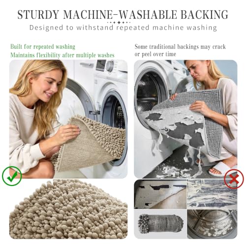 Bathroom Rugs Non Slip Washable 24x17 Inch
