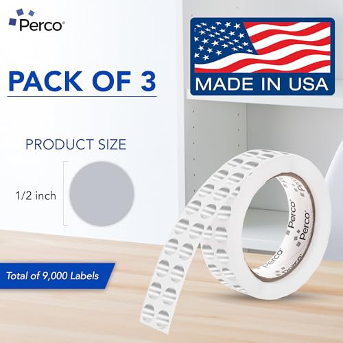 Metallic Silver Perforated Round Circle Dot Sticker 1 (Metallic Silver / 0.5 Inch)