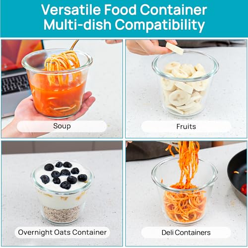 10Pack 22oz and 5pack Glass Storage Containers with Snap Airtight Lids (24oz)