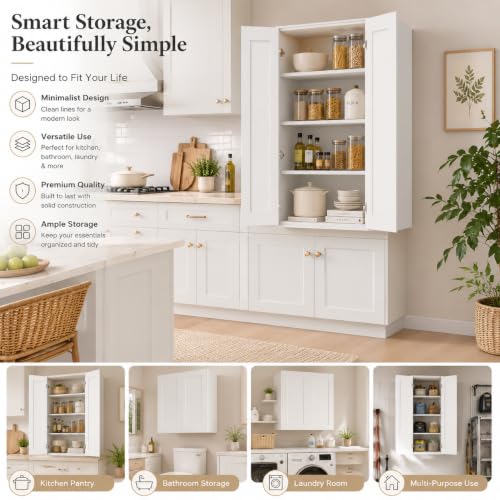 Wall Mounted Cabinet (Origami White / 30" W x 12" D x 30" H)