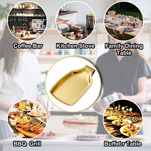 Gold Spoon Rest For Stove up (Gold -square)