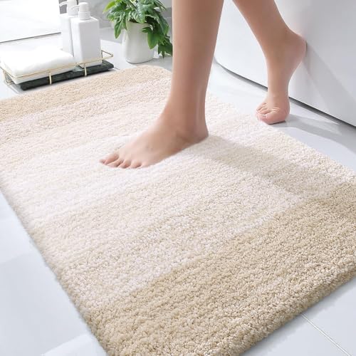 Small Bathroom Rugs 35x16 (35" X 16" / Light Beige)