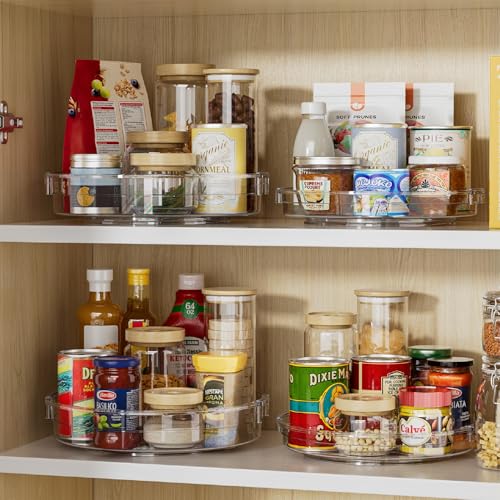 4 Pack 12in Lazy Susan Organizer (Clear 12in / 4 Pack)