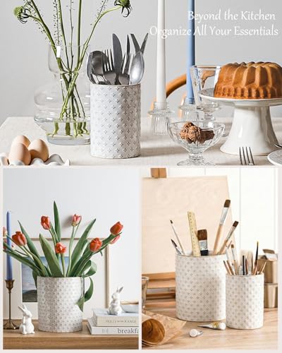 Kitchen Utensil Holder for Countertop (Clover(S+L))